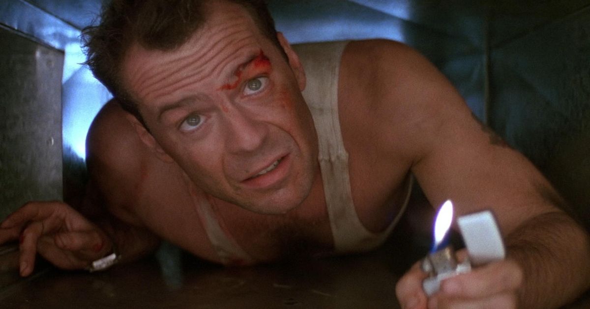 John McClane crawls through vents in Die Hard