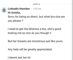 Inappropriate LinkedIn message